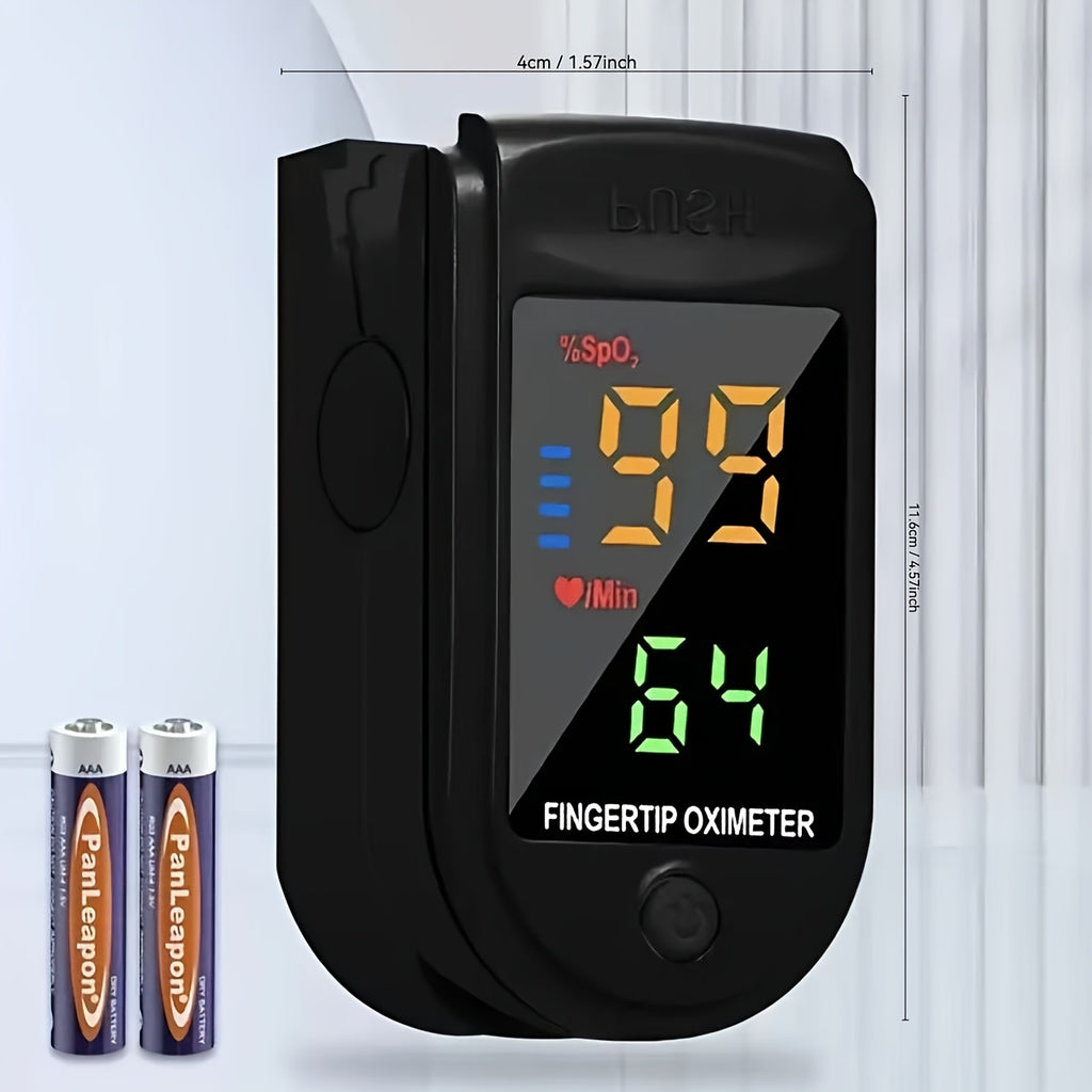 Fingertip Pulse Oximeter Blood Oxygen Spo2 Heart Rate Monitor LED Display Portable Finger Clip