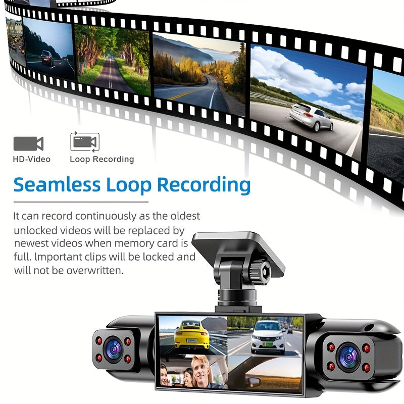 360° Panoramic 3/4 Lens Channel 1080P HD Ultimate Safety Dash Cam Set