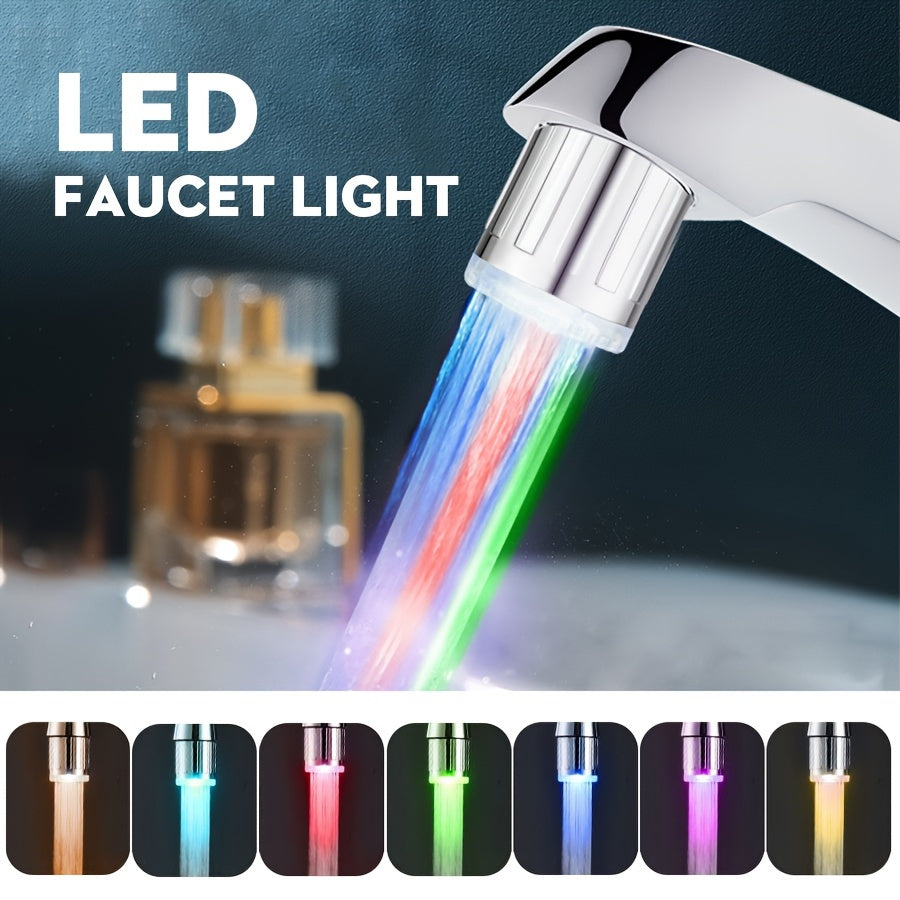 Temperature-Sensitive Faucet Light LED Multicolor Touch Activated for Kitchen Bathroom