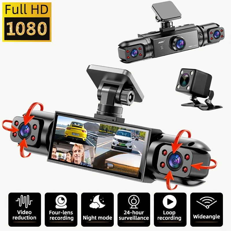 360° Panoramic 3/4 Lens Channel 1080P HD Ultimate Safety Dash Cam Set