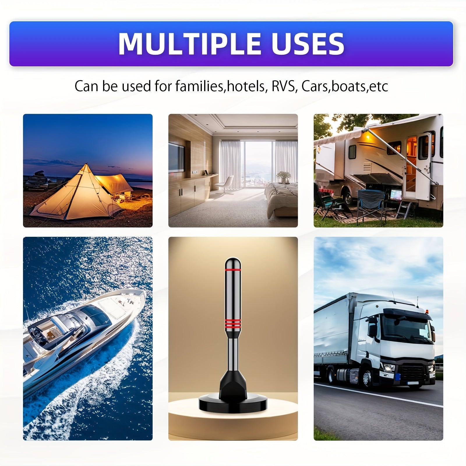 TV Antenna Indoor Outdoor 150 Mile Long Range HD Digital 8K 4K 1080P with 10Ft Coaxial Cable