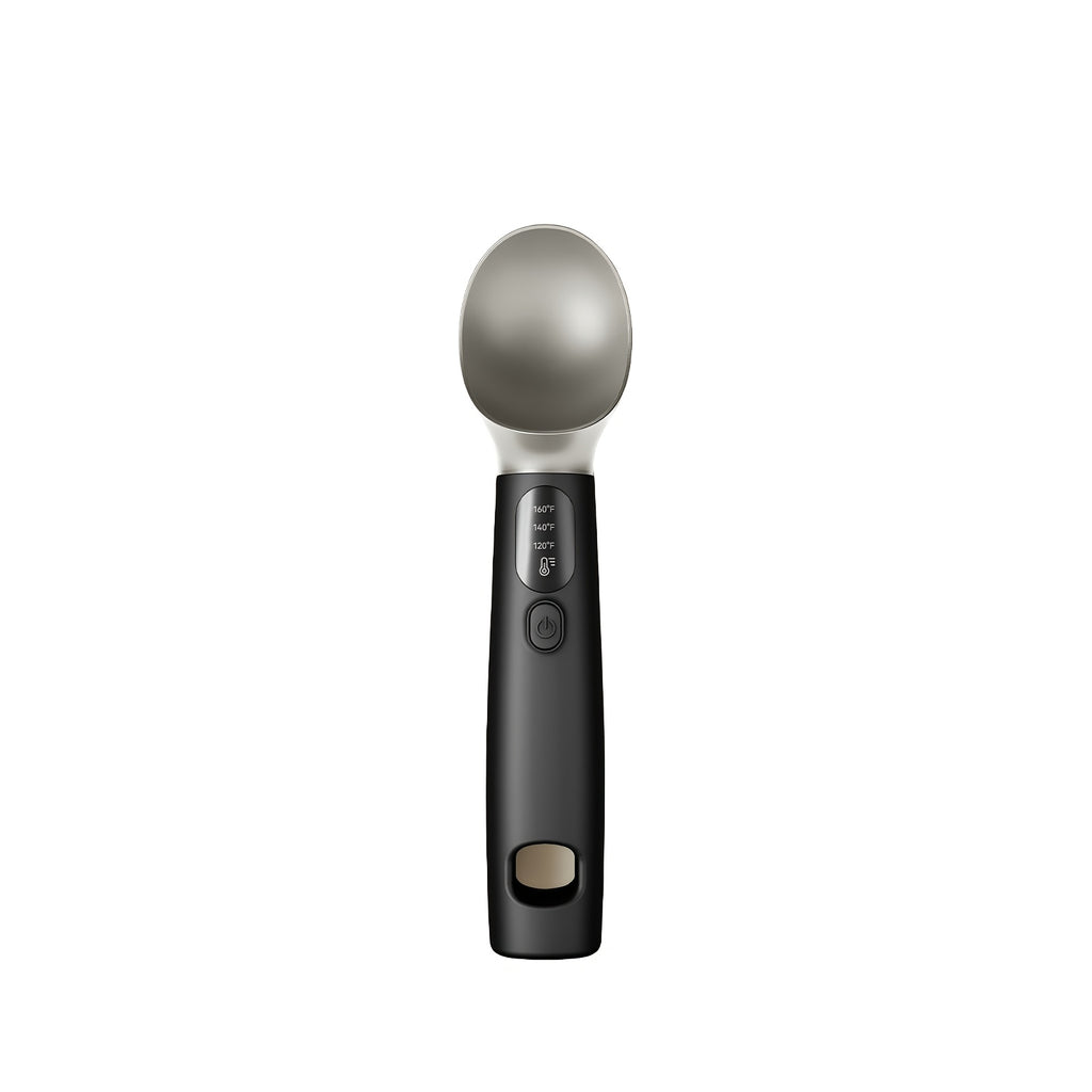 USB Rechargeable Heated Ice Cream Scoop Electric Self-Heating Scooper Black