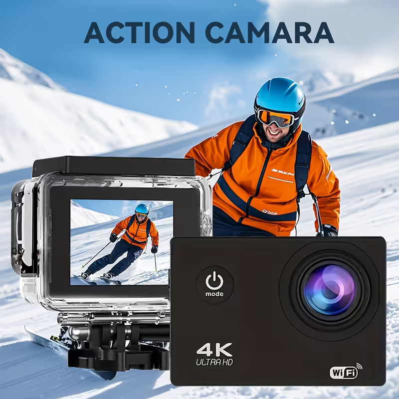 4K Action Camera 170° WiFi Remote Control Sports Camcorder With 32GB Card & Helmet Mount Kit