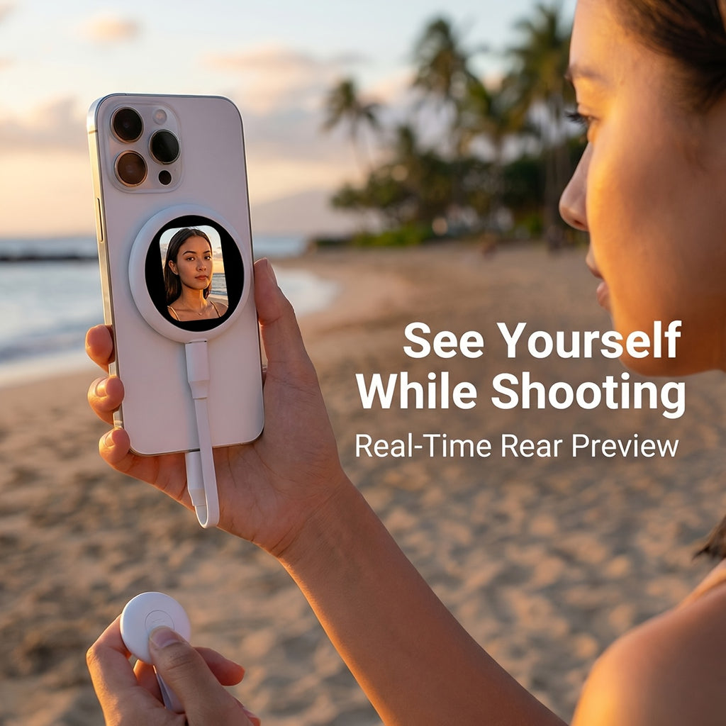 Phone Screen Monitor For Rear Camera Selfies Vlogging