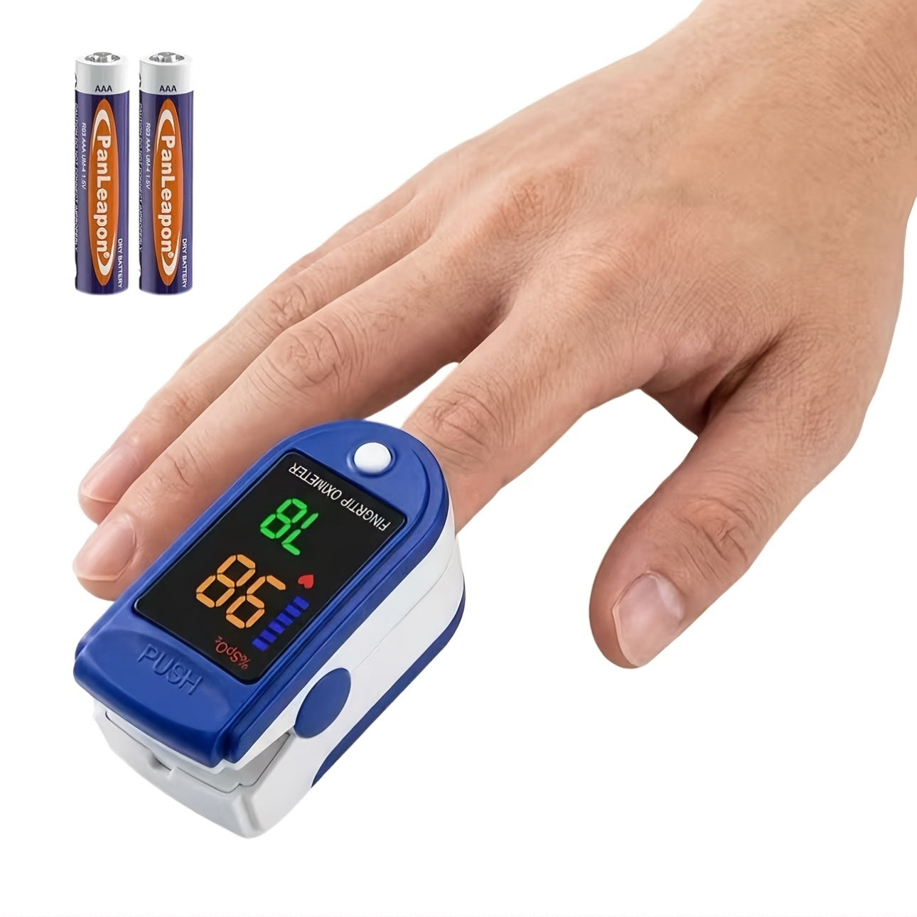 Fingertip Pulse Oximeter Blood Oxygen Spo2 Heart Rate Monitor LED Display Portable Finger Clip