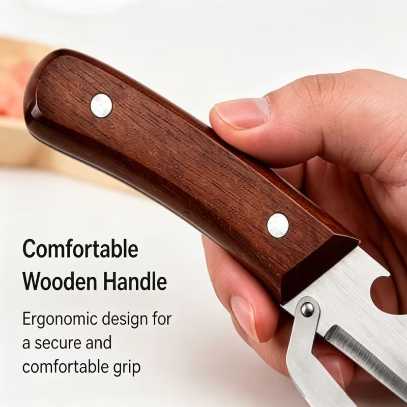 Wooden Handle Onion Celery Cutting Tool Multi Functional Kitchen Carving Knife 2Pcs