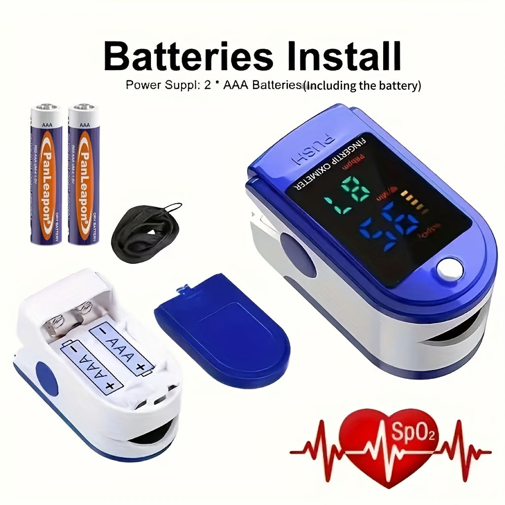 Fingertip Pulse Oximeter Blood Oxygen Spo2 Heart Rate Monitor LED Display Portable Finger Clip