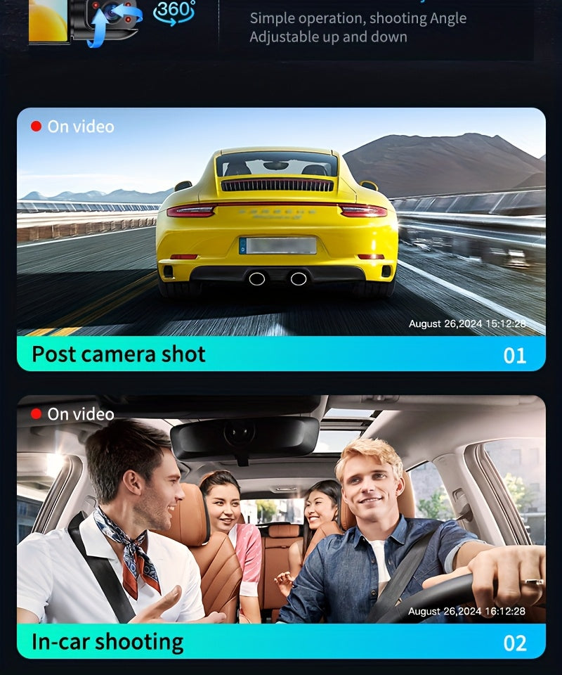 360° Panoramic 3/4 Lens Channel 1080P HD Ultimate Safety Dash Cam Set