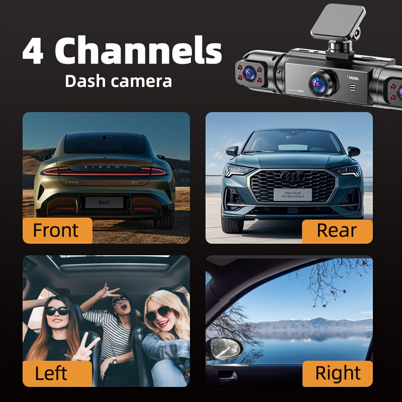360° Panoramic 3/4 Lens Channel 1080P HD Ultimate Safety Dash Cam Set