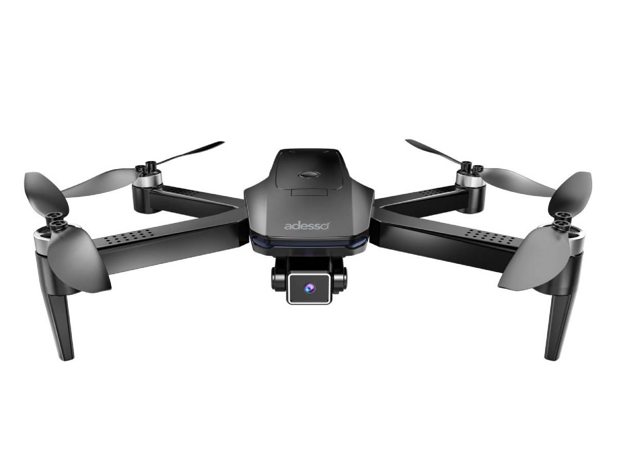 Adesso CyberDrone X3 2K FPV Camera Drone With Gimbal 16 Min Flight Time 300M Range Black