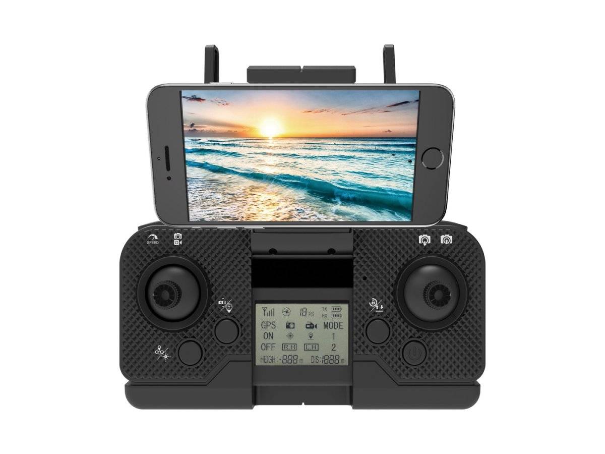 Adesso CyberDrone X3 2K FPV Camera Drone With Gimbal 16 Min Flight Time 300M Range Black