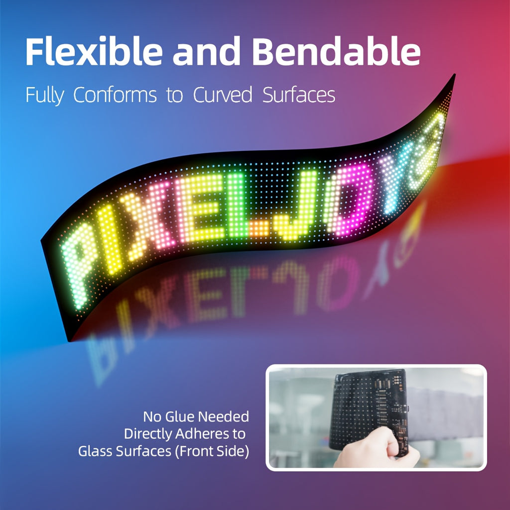 Large Programmable LED Sign Flexible Panel Multicolor RGB with App & USB