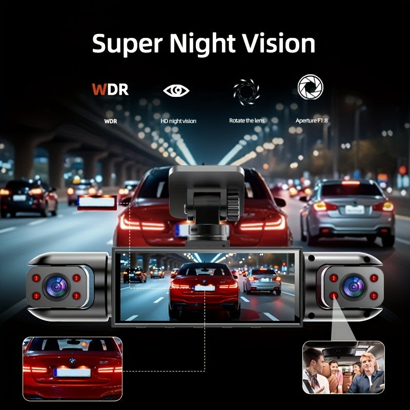 360° Panoramic 3/4 Lens Channel 1080P HD Ultimate Safety Dash Cam Set
