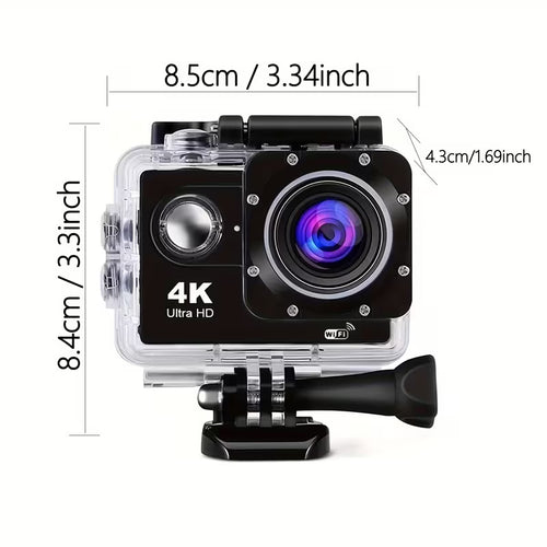 4K Action Camera 170° WiFi Remote Control Sports Camcorder With 32GB Card & Helmet Mount Kit