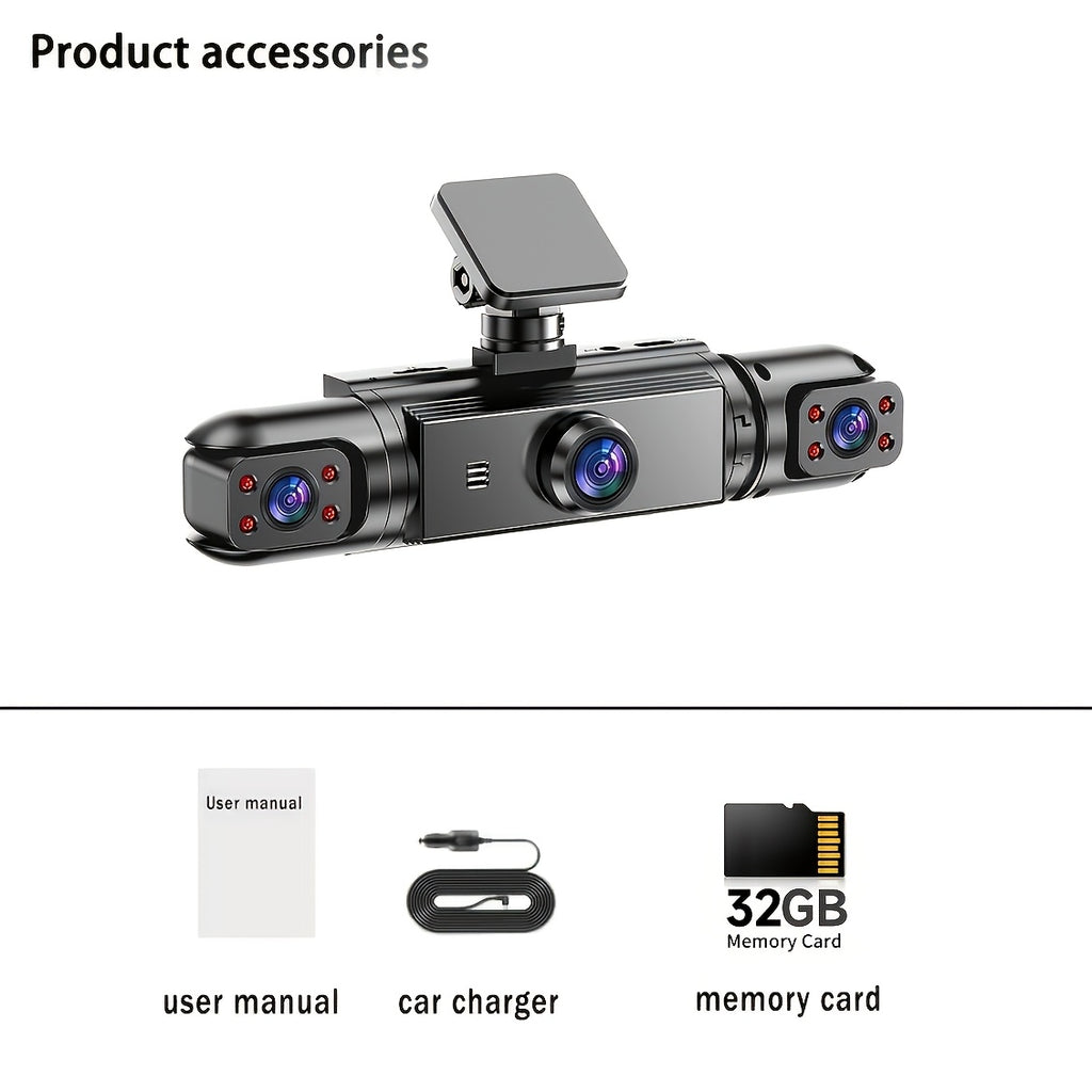360° Panoramic 3/4 Lens Channel 1080P HD Ultimate Safety Dash Cam Set