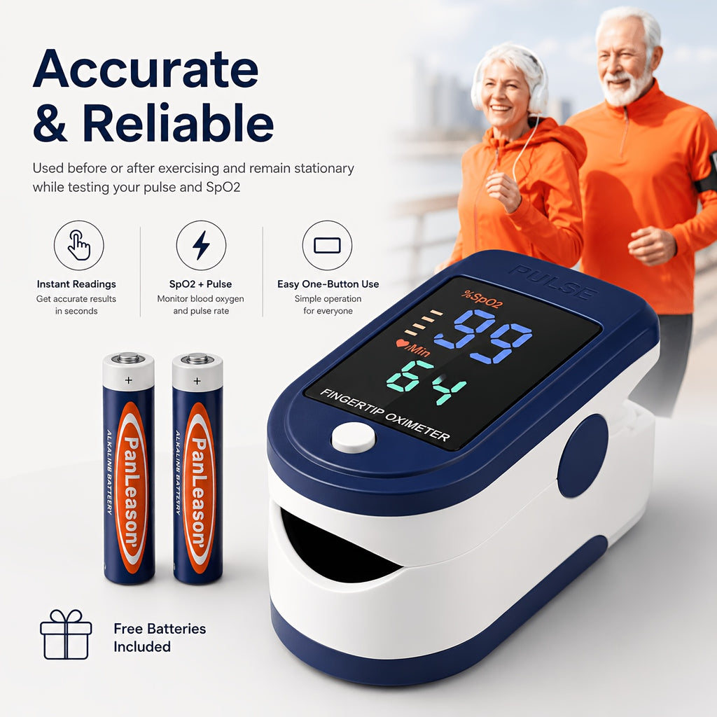 Fingertip Pulse Oximeter Blood Oxygen Spo2 Heart Rate Monitor LED Display Portable Finger Clip