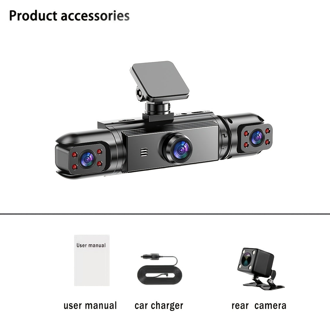 360° Panoramic 3/4 Lens Channel 1080P HD Ultimate Safety Dash Cam Set
