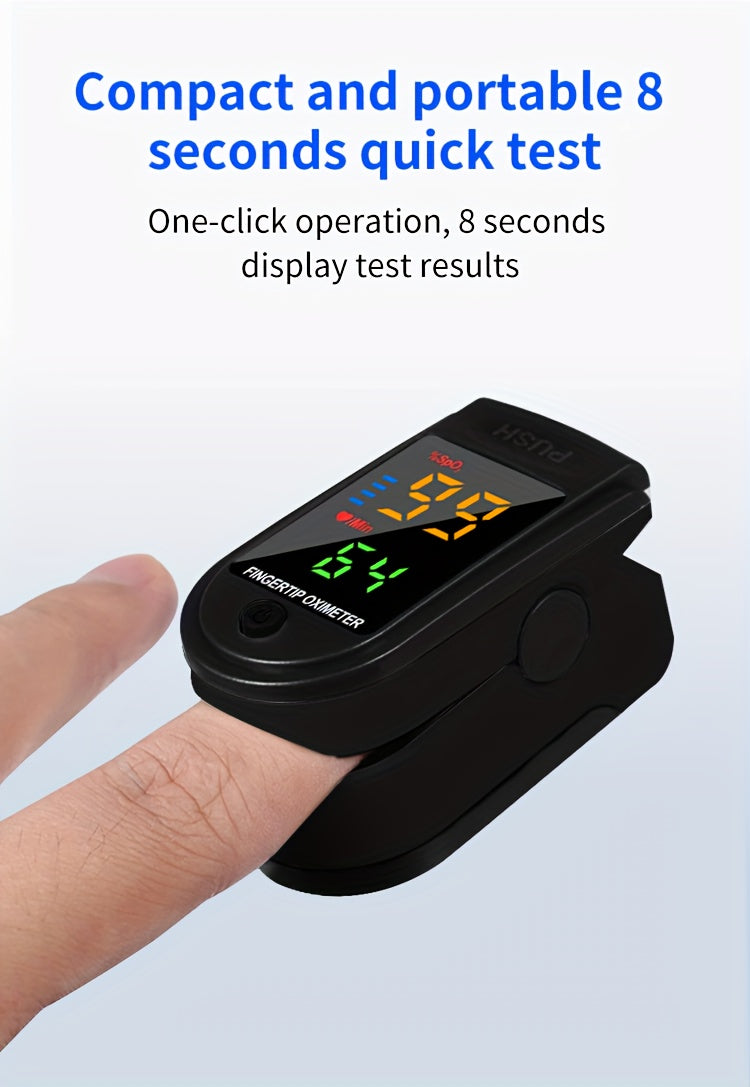 Fingertip Pulse Oximeter Blood Oxygen Spo2 Heart Rate Monitor LED Display Portable Finger Clip